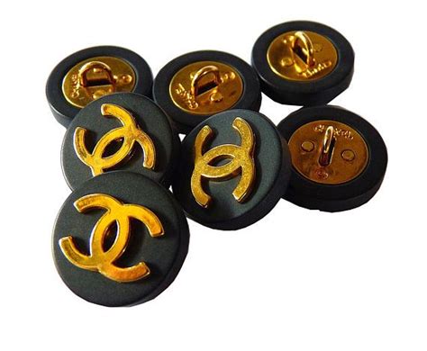 etsy vintage studios chanel gold cc black button|Chanel Vintage Buttons Black and Gold .